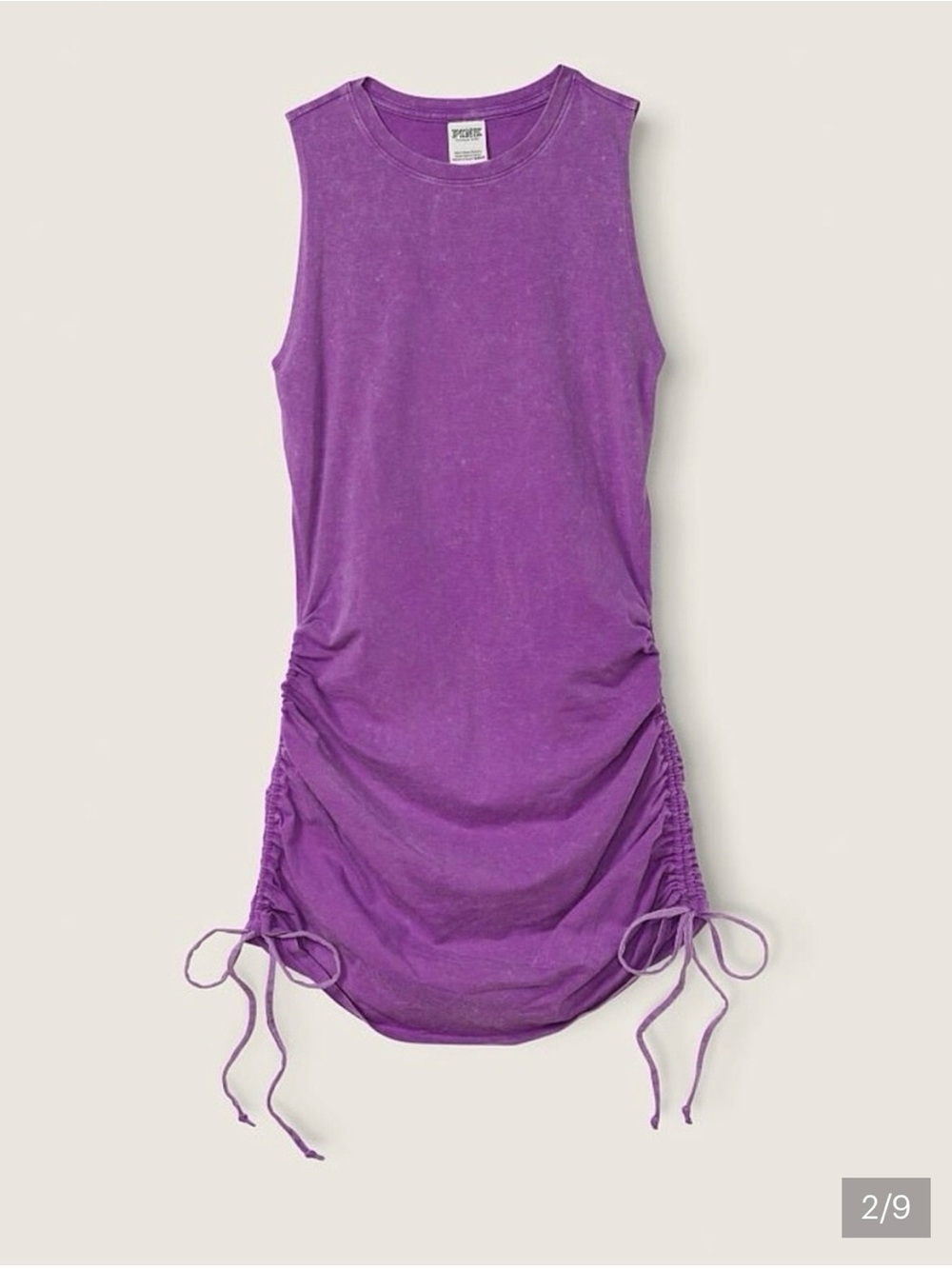 PINK Victoria's Secret Violet Ruched-Side Muscle Tank Dress